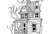 simple haunted house coloring pages simple haunted house coloring pages