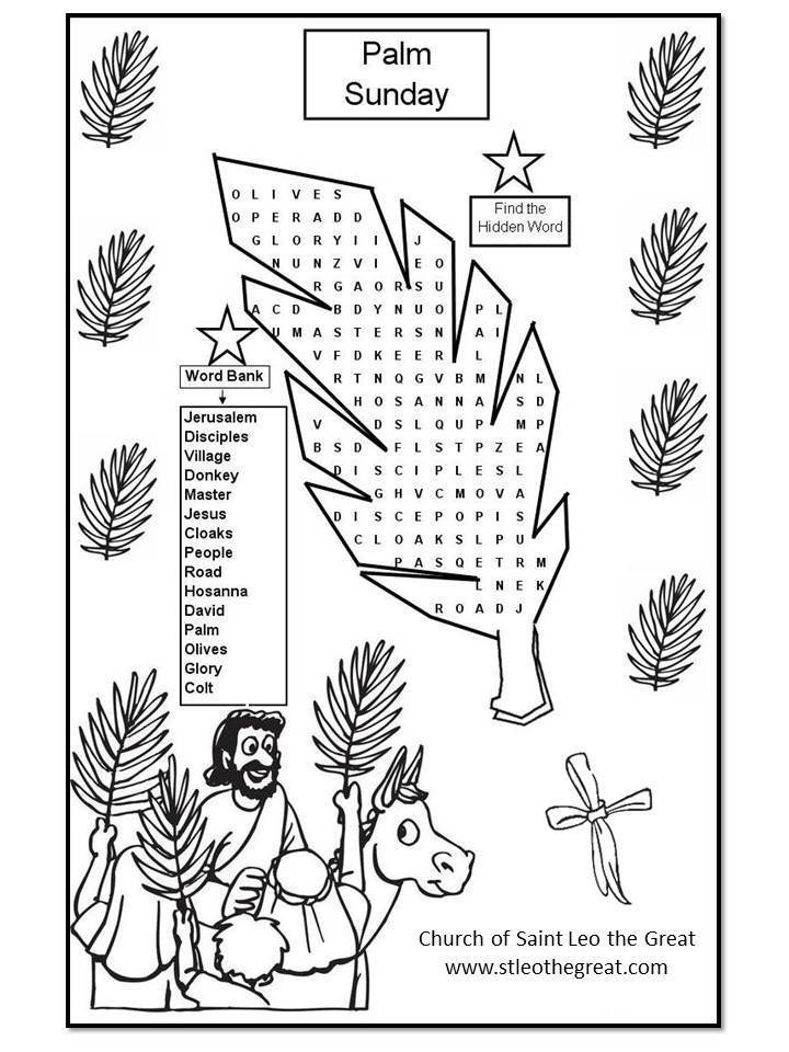 Church of Saint Leo the Great | Palm Sunday Coloring & Craft Pages