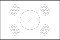 korea flag coloring page