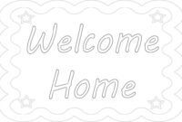 welcome home coloring pages