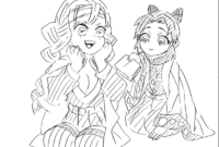 mitsuri coloring page