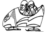 bobsled coloring page