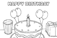 dessin a colorier facile un anniversaire