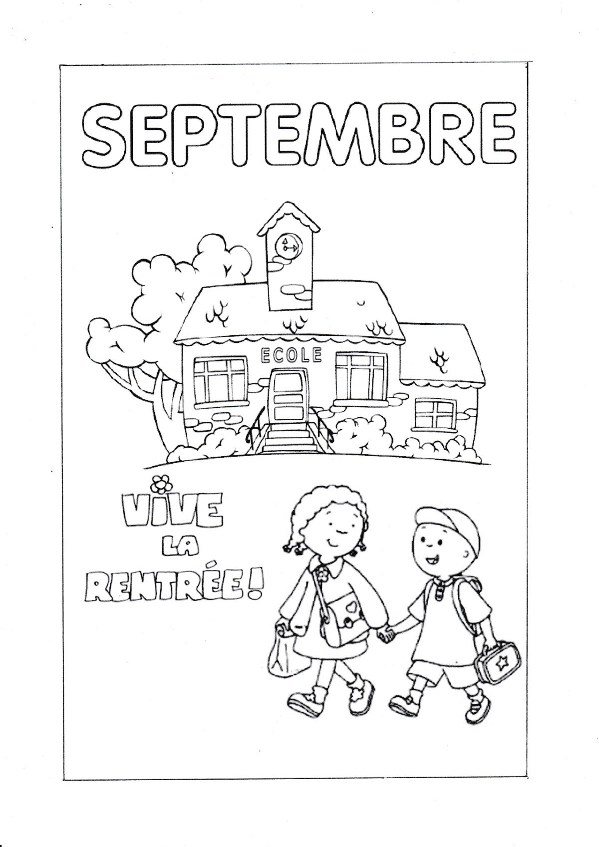 Coloriage Du Mois De Septembre - La Classe De Wjl encequiconcerne Mois
