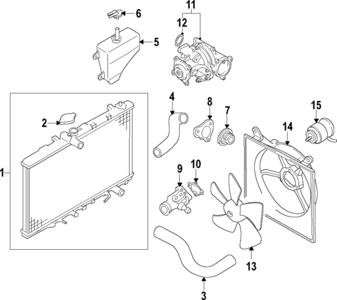 Cooling System for 2008 Suzuki SX4 | Suzuki Car Parts