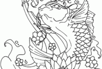 koi fish coloring pages for adults
