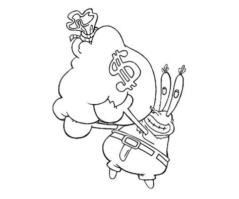 25 Mr Krabs Coloring Page ideas | mr krabs, coloring pages, coloring