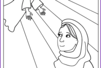 the angel visits mary coloring page