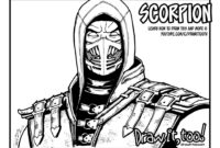 scorpion mortal kombat coloring pages scorpion mortal kombat coloring pages