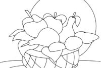 fruit basket coloring page fruit basket coloring page