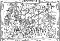 printable garden coloring pages for adults