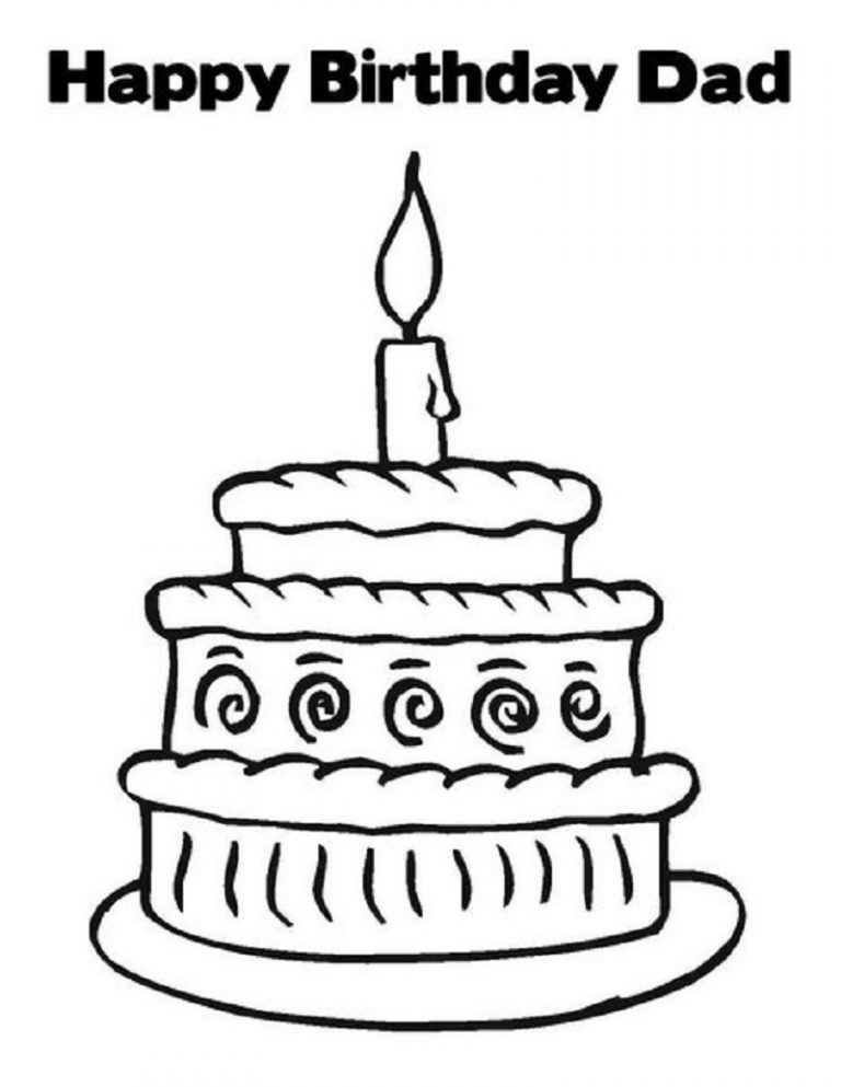 happy birthday dad coloring pages 5 | Educative Printable