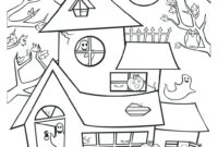 haunted mansion coloring page