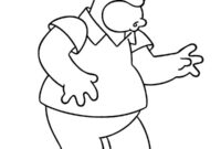 homer simpson coloring page
