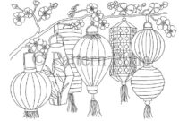 chinese new year lantern coloring page