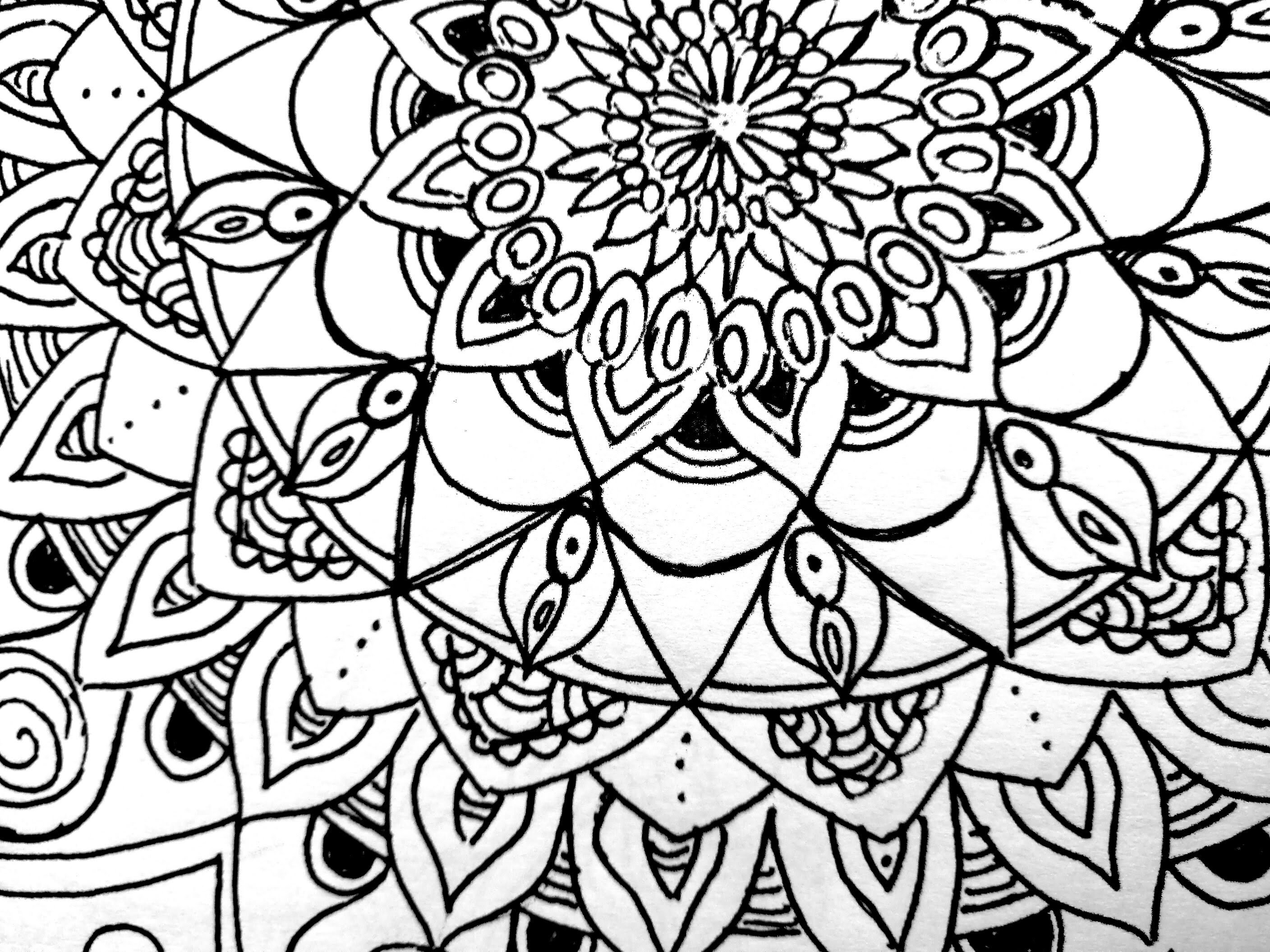 Winter Mandala Printable PDF Colouring in Page Adult - Etsy