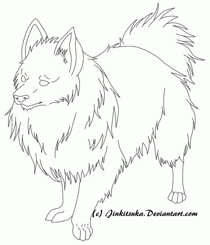 Pomeranian Coloring Page - Coloring Home