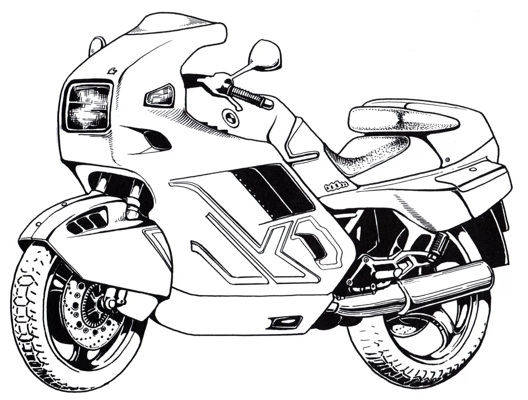 Moto Coloriage. 100 Meilleures Images. Imprimer Gratuitement à