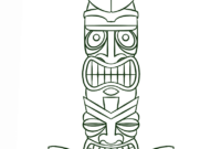 tiki coloring page