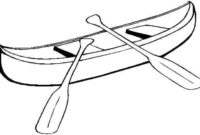 canoe coloring page