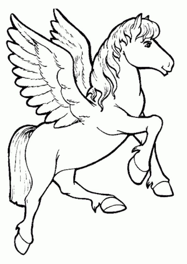 Flying Unicorn Coloring Pages - Coloring Home