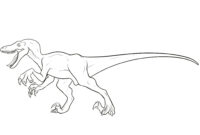 raptor blue coloring pages