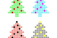 pixel art sapin de noel