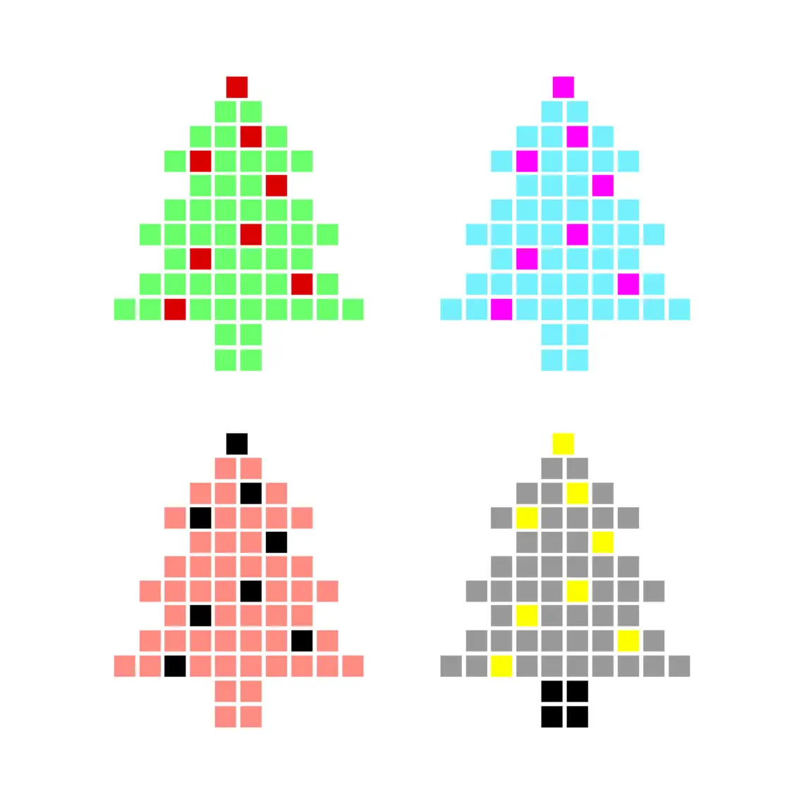 pixel art sapin de noël : +31 Idées et designs pour vous inspirer en images