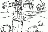coloring pictures of scarecrows
