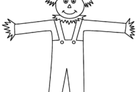 easy scarecrow coloring page easy scarecrow coloring page