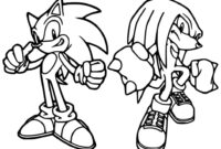 knuckles from sonic coloring page