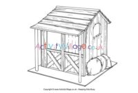 stable coloring page stable coloring page