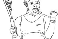 serena williams coloring page