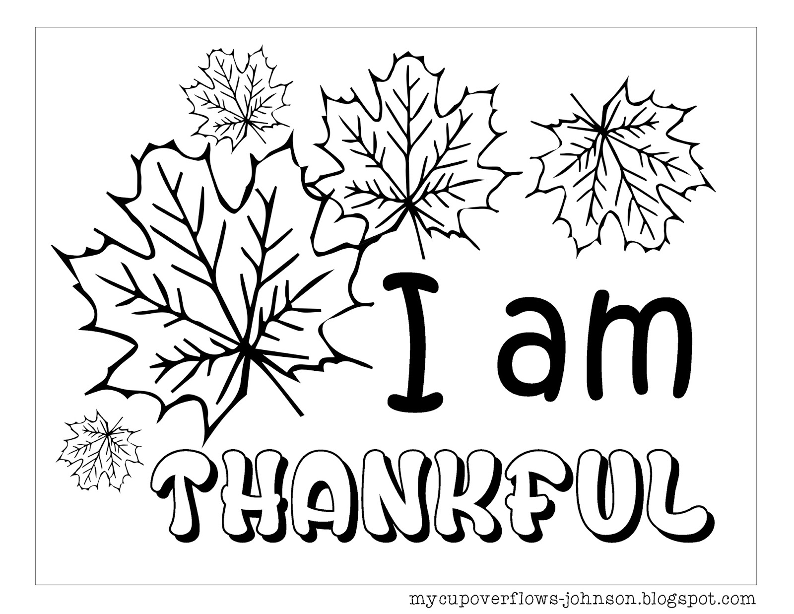 My Cup Overflows: Fall Coloring Pages