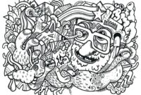 trippy mushroom coloring pages