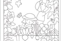vegetable garden coloring page