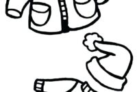 winter clothes coloring page winter clothes coloring page