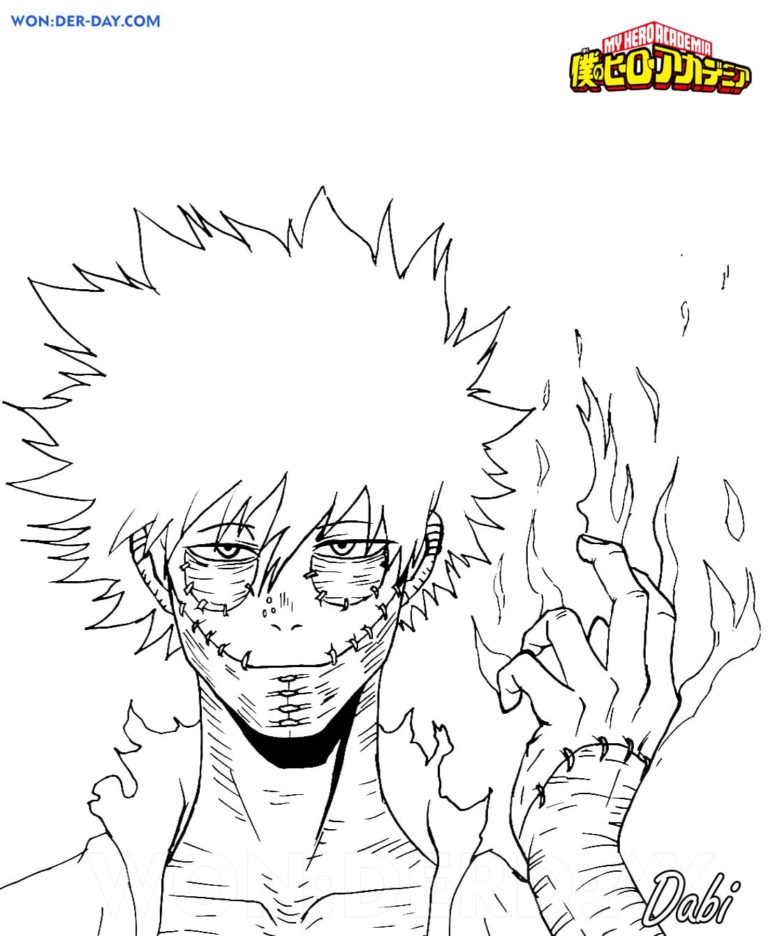 Coloriage de My hero Academia. 100 Coloriages Dessin à Imprimer