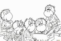 5 little monkeys coloring page