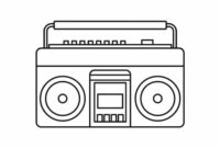 boombox coloring page boombox coloring page