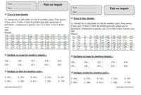 les nombres pairs et impairs ce2 exercice