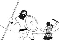 coloring pages of david and goliath coloring pages of david and goliath