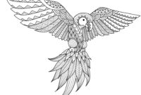 coloriage mandala oiseau imprimer