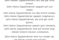 10 kleine zappelmanner text
