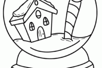 snow globe coloring snow globe coloring