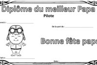 diplome colorier pour la fete des peres
