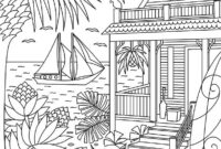 beach house coloring pages