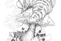 alice in wonderland caterpillar coloring pages