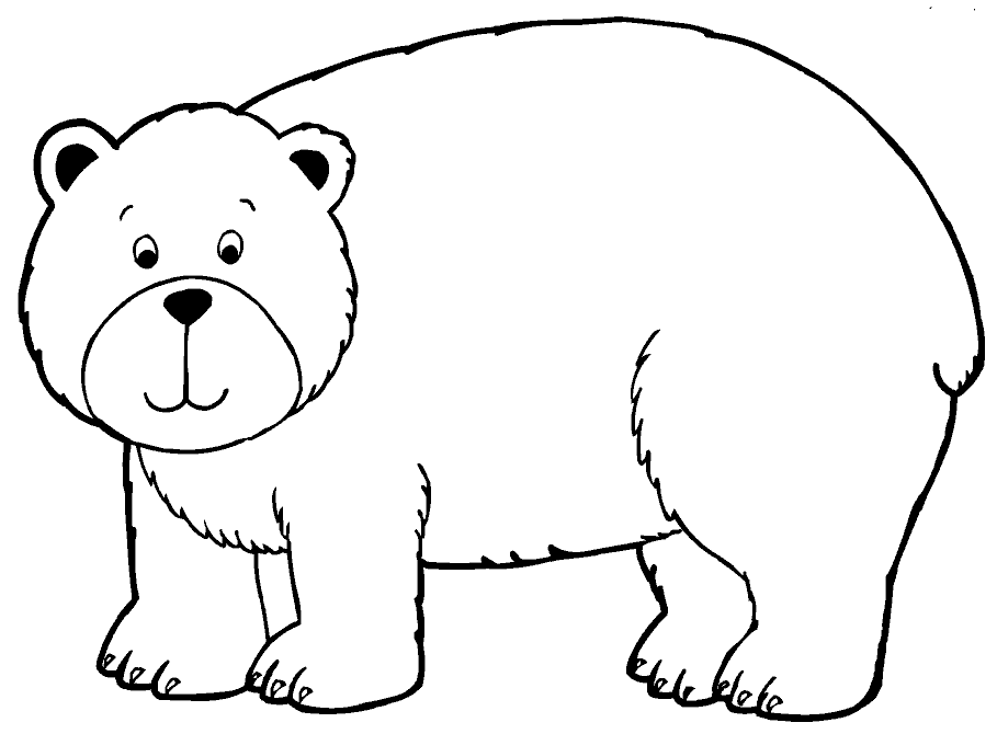 Picture Of A Bear To Color - Coloring Home