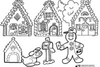 free gingerbread house coloring pages